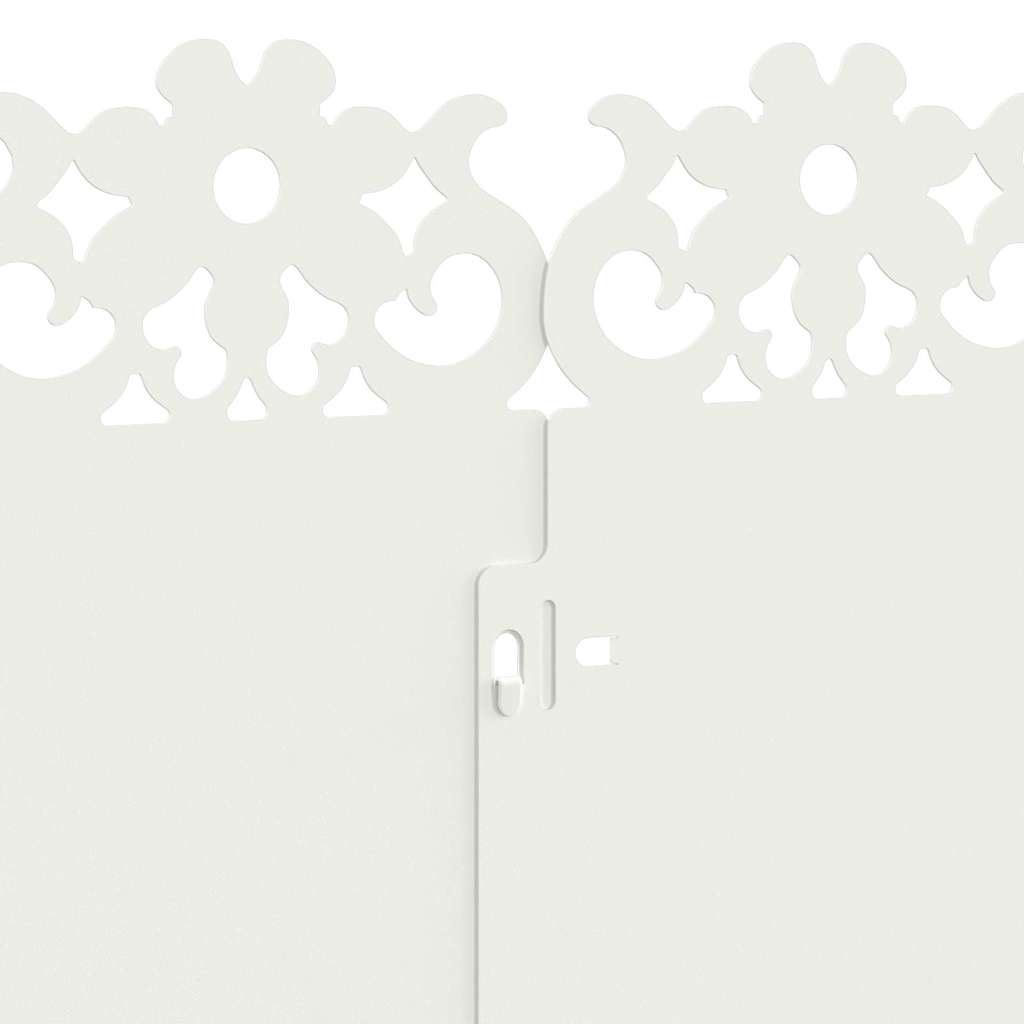 Lawn Edging 20 pcs White 103 x 0.05 x 22 cm Steel
