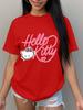 Sanrio SpringSummer New Print TShirt Womens Casual Trendy Versatile Loungewear Crew Neck TShirt Simple Fashion Short Sleeve