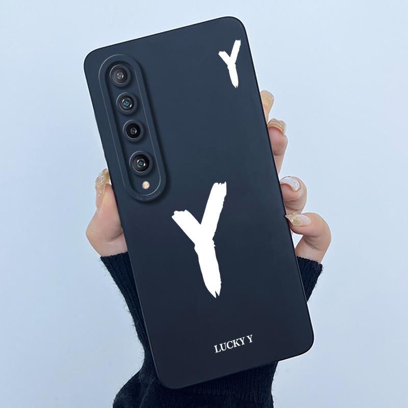 Lucky Initial Letter Case For Xiaomi Mi 10 / Mi 10 Pro 5G Phone Case Full Protect Camera Lens Shockproof TPU Soft Cover Bumper
