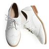 Туфли-оксфорды в традиционном стиле Wingtip для мужчин Oji Low Pumps White L [Room Nine] для женщин, обувь на каблуке, на шнуровке (сз-2856), Гладкий,