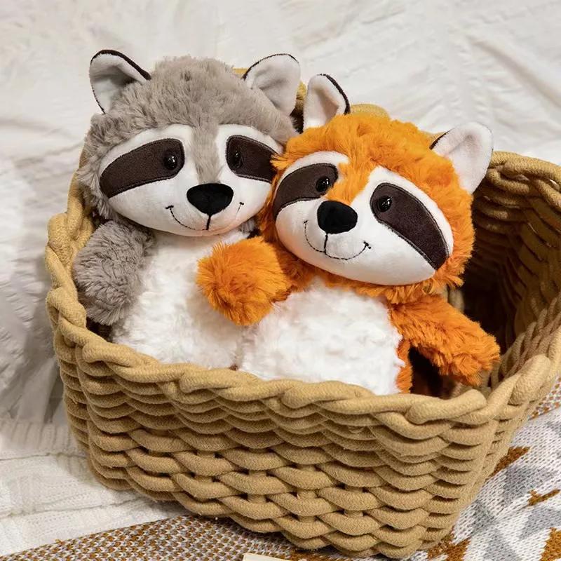 25/35cm Creative Toys Forest Animals Fox Raccoon Sloths Plush Doll Pillows Soft Filling Cute Playful Shapes Good Gifts