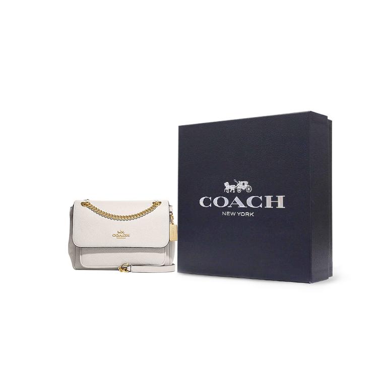 New COACH Klare Cow Leather Shoulder Bag, Crossbody Bag Medium Size Women's Chalk White CC353-IMCHK