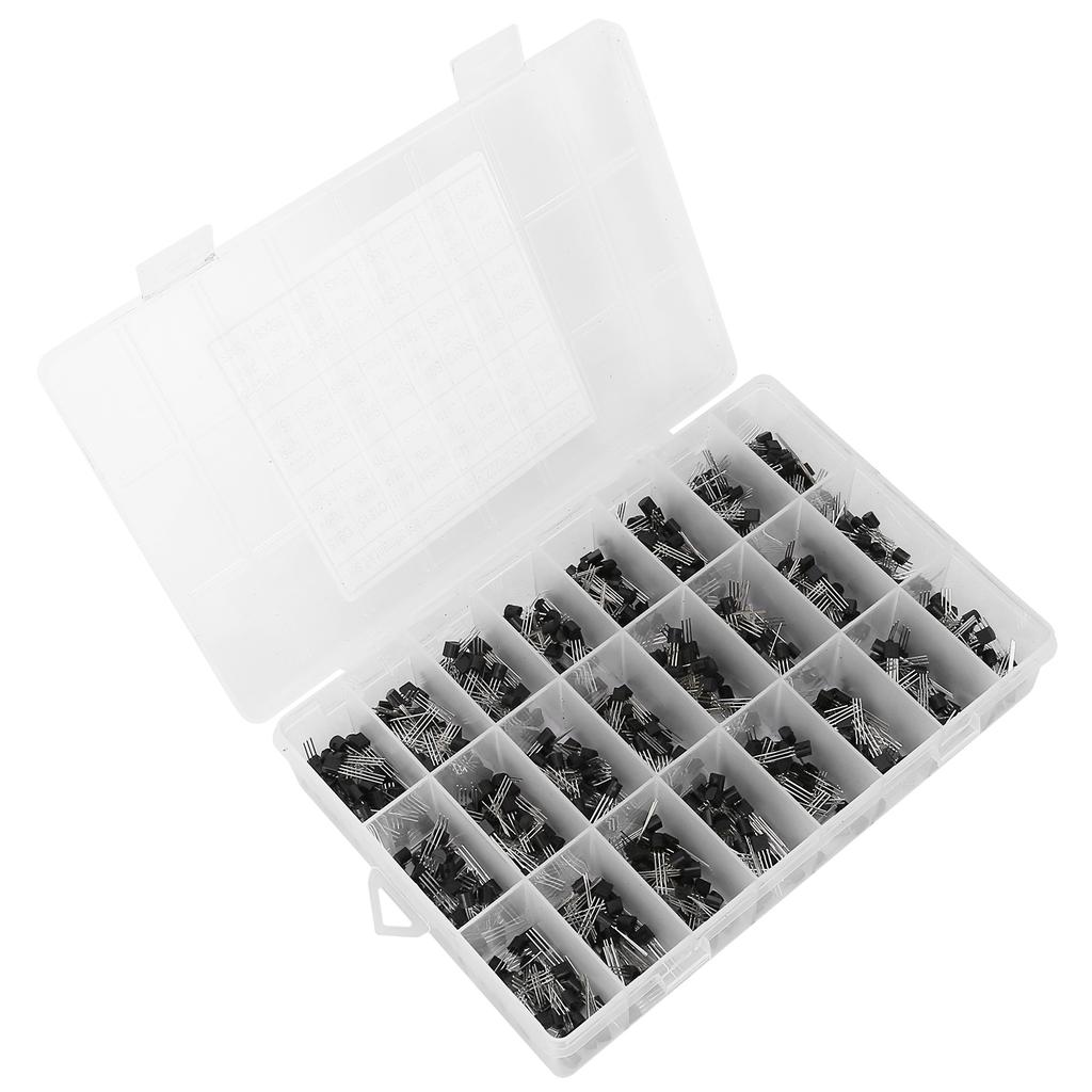 840 шт. транзисторов InLine TO92 NPN малой мощности транзисторы комплект коробка 2N2222ABC558