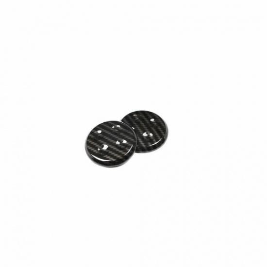 ABS Carbon Fiber Seat Button Handle Cover Trim 2PCS For Benz C-Class 2015-
