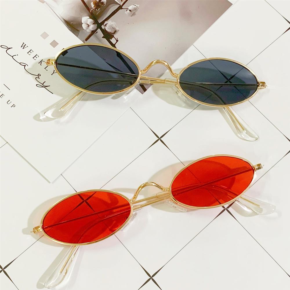Retro Small Frame Oval Sunglasses Uv400 Unisex Brand Design Sun Glasses Summer Vintage Shades Eyeglasses Driving Eyewear