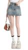 Syvent Короткая джинсовая юбка-шорты плюс свободная юбка-шорты женская юбка, Размер, Мини, А-силуэт, Посадка, Повседневный,