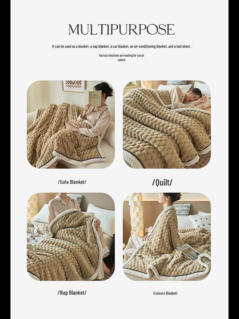 Многофункциональное зимнее одеяло Golden Turtle Velvet - мягкое и толстое для обеденных перерывов, односпальное или двуспальное