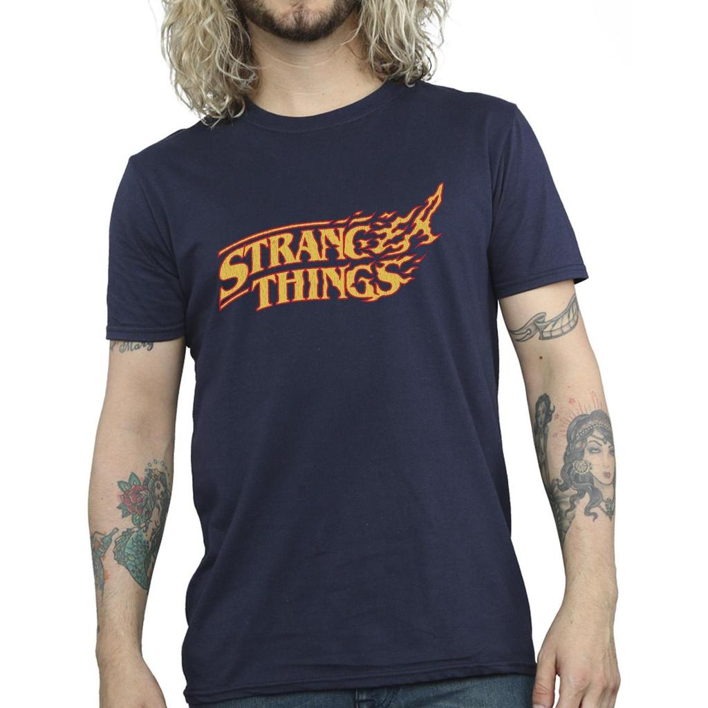 Netflix Mens Stranger Things Logo Breaking T-Shirt