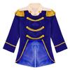 Baby Boys Prince Costume Gold Fringe Velvet Tailcoat Long Sleeve Royal Court Attire with Crown Head Accessory
