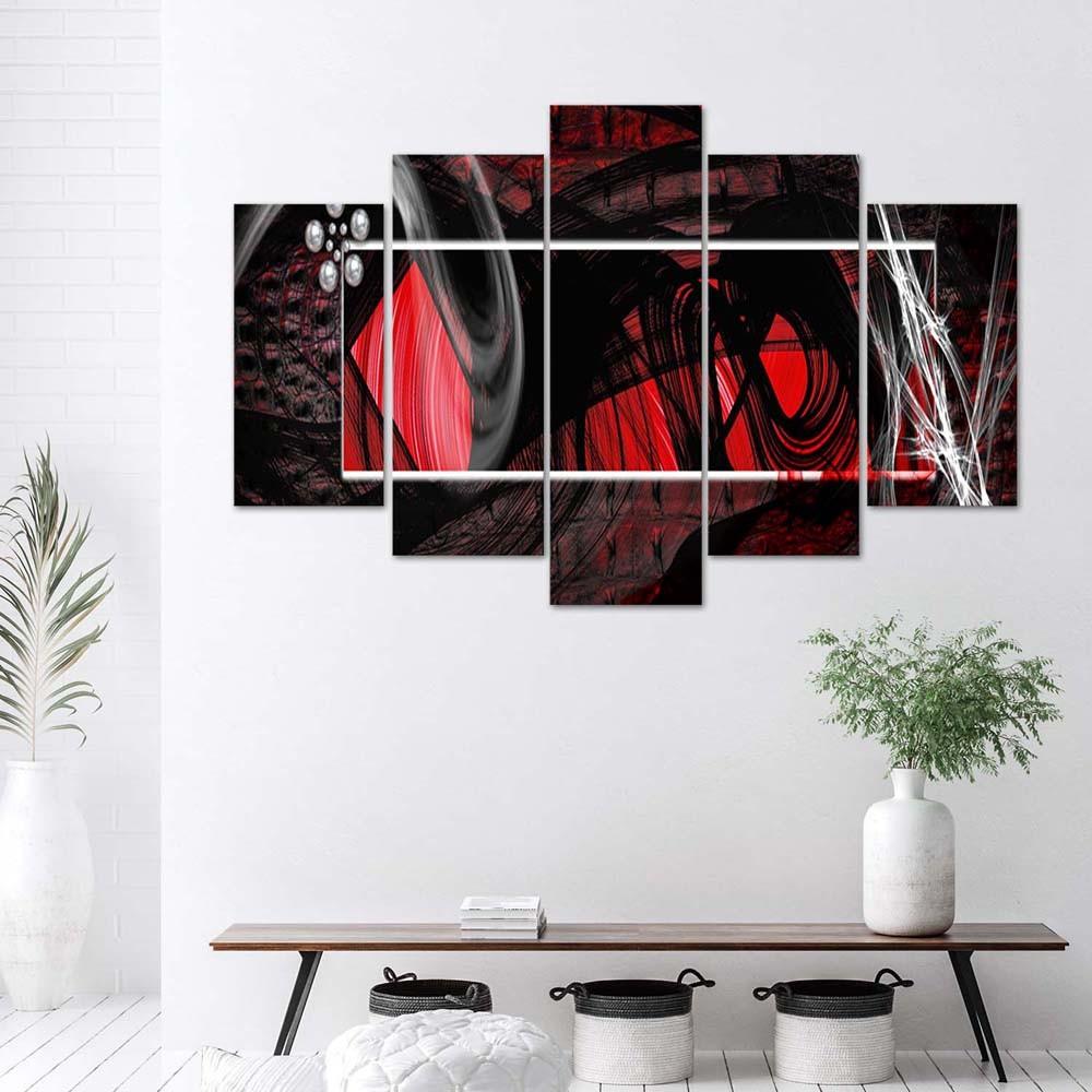 Five Piece Picture Canvas Print Abstraction
