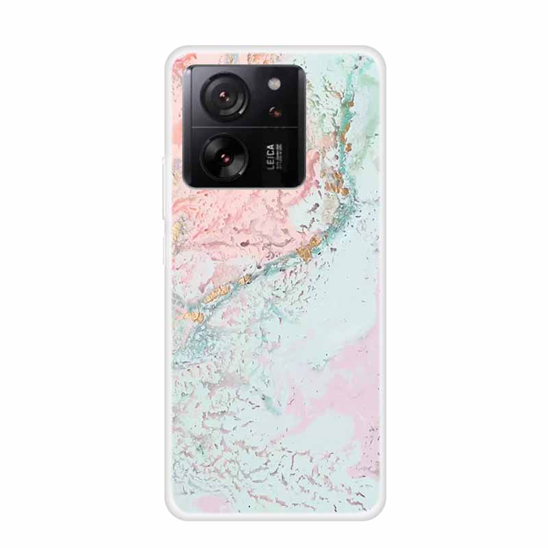 Для Xiaomi 13T 13 T pro Прозрачный силиконовый чехол Для Funda Redmi K60 Ultra Чехол для телефона ТПУ Прозрачные чехлы Мраморный мягкий чехол-оболочка