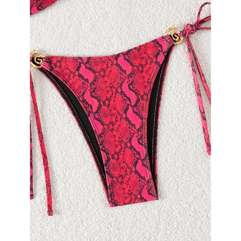 Сексуальный купальник-бикини из двух частей с принтом, летний новый женский купальный костюм для купания, костюм бикини