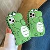 Cute Cartoon 3D Crocodile Dinosaur Phone Cases For iPhone 15 14 13 12 11 Pro Max Anti-fall Soft Silicone Phone Cover.