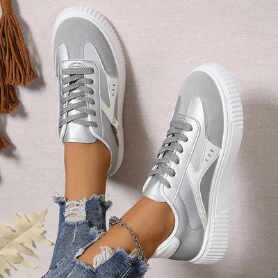 Модная весенняя новинка, женские кеды на толстой подошве, повседневные женские кеды на шнуровке, белые кеды, удобные, износостойкие, женские кроссовки