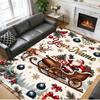 Christmas Custom Name Printed Square Area Rug Soft Non Slip Floor Carpet For Bedroom Holiday Gift