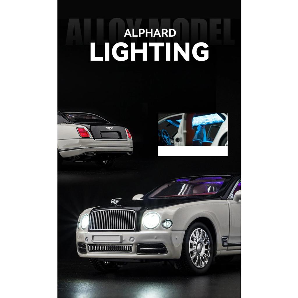 1/24 Bentley Mulsanne литые игрушечные машинки и игрушечные машинки модель автомобиля звук и свет инерционные машинки игрушки для детей подарки