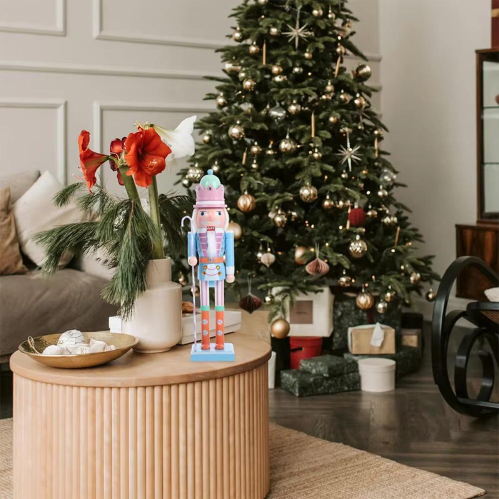 Macaron Color Nutcrackers Soldier Ornament 10 Inch Nutcracker Statues Doll Photo Props