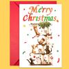 10PCS Cute Cartoon Christmas Greeting Cards Set with Envelopes, Large Size Hand-drawn Xmas Cards for Holiday Wishes & Gifts