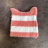 Ears Design Cats Knit Cap With Stripe Style For Daily Cold Weather Outdoor Use