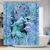 Роскошная акварельная шторка для ванной комнаты, дизайн «Синяя русалка», для украшения ванной комнаты, домашние аксессуары, шторки для душа в зелено-голубых тонах