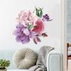 Peony Flower Wall Stickers Wall Decals Romantic Flowers Home Decor For Bedroom Living Room Entrance