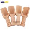 4pcs Coffee Tea Mini Sugar Spoon Wooden Round Handle Scoop Teaspoon Small Salt Shovel Milk Powder Scoops Wood Condiment Spoons
