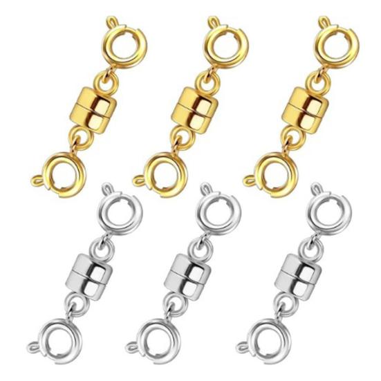 6Pcs Magnetic Necklace Clasp with Lobster Clasp Jewelry Connecting Buckle Necklaces Extender Bracelet Closure DIY Crafts