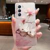 Чехол для Tecno Camon 18 Premier CH9n Модный с бабочками и цветами Мягкий силикон Прозрачная задняя крышка Чехол для телефона Tecno Camon 18 Premier