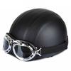 Motorcycle Half Helmet  Adult German Style Motorcycle Chopper Cruiser Biker Helmet+Goggles
