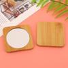 Vintage Bamboo Portable Dressing Table with Mini Wooden Round Mirror - Pocket-Sized Handheld, Customizable Laser Engraved Logo.