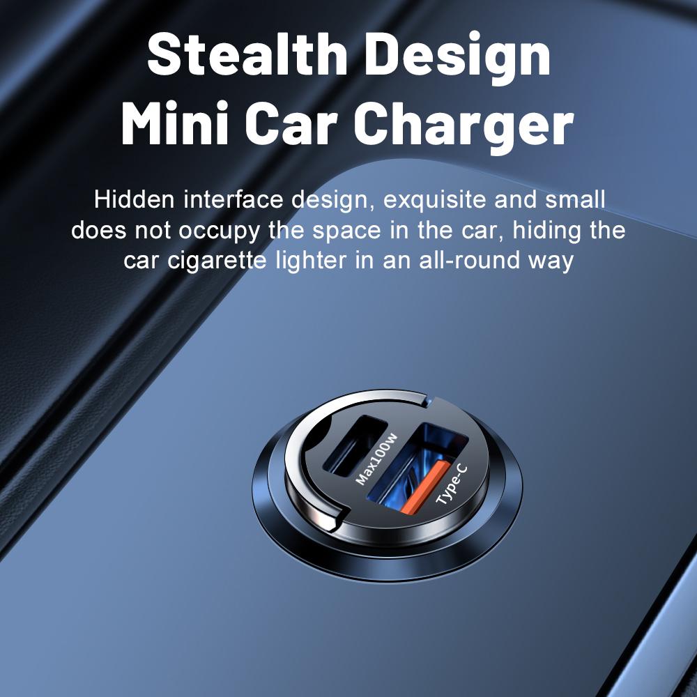 Автомобильное зарядное устройство PD USB Быстрая зарядка Quick Charge 3.0 Type C Автомобильный адаптер для мобильного телефона для iPhone 15 Xiaomi 14 Huawei Samsung Oneplus