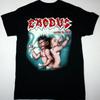 Винтажная унисекс футболка Exodus Bonded by Blood Черная с коротким рукавом