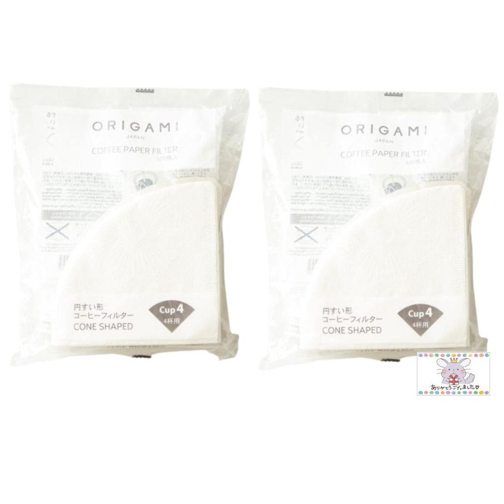 [2-Pack] ORIGAMI Coffee Filters, 100 Filters, Cone Shape, Made In Japan, Cup 4