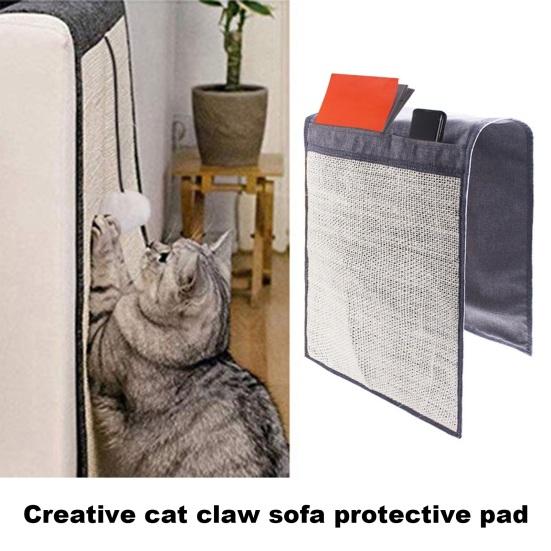 Когтеточка для кошек Охлаждающая подставка для когтеточек с большой поверхностью Игровая подушка из сизаля Сохраните свой диван Когтеточка с кошачьей мятой Двойная загрузка высокой плотности