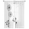 Dandelion Flowers Tulle Curtains for Living Room Drapes Window Sheer Modern Curtains for Bedroom Decor