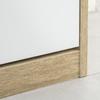 Wooden Shoe Cabinet, 2 Hinged Doors, 4 Shelves, for 8 Pairs, 62.5x26x81cm, White & Natural