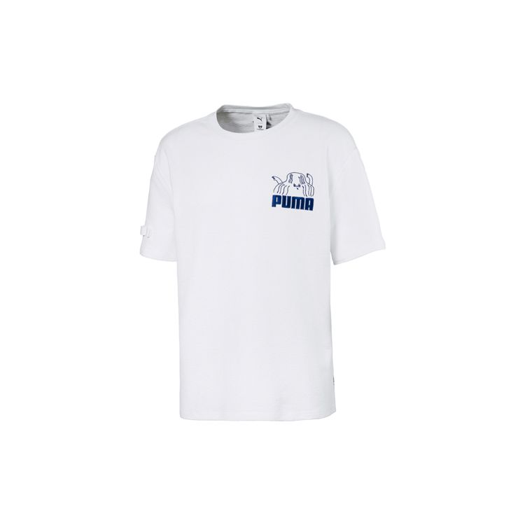 Puma Футболка с коротким рукавом с логотипом X Tyakasha, топы унисекс, белая 595559-02