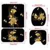 Золотая роза, водонепроницаемая занавеска для душа, комплект унитаза, коврик, нескользящие коврики для ванной, аксессуары для ванной комнаты