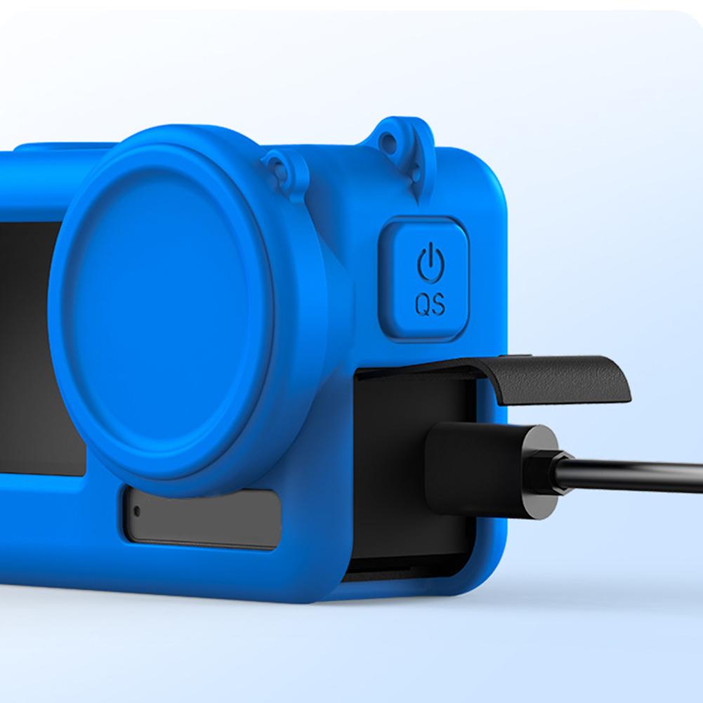 Силиконовый корпус для видеокамеры, чехол с быстросъемной рамкой для экшн-камеры, защищающий от царапин, со шнурком на шею для DJI Action 3 4