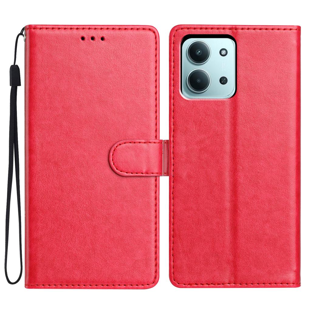 Для Xiaomi Redmi 15C 5G (США) (173мм)/15C 4G (США) (173мм) Кожаный чехол-кошелек-подставка для телефона с удобным ремешком