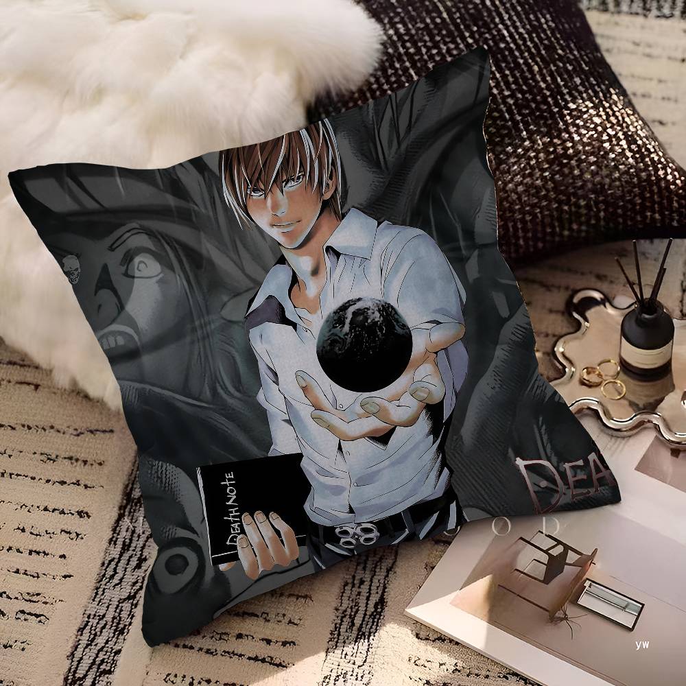 Classic Anime DDeath NNote Pillow Cushion Cover Pillowcase Living Room Sofa Home Decor Customized