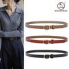 Ladies Belt Simple Cowhide Black Belt Student Decorated Jeans Business Casual Belt Genuine Leather