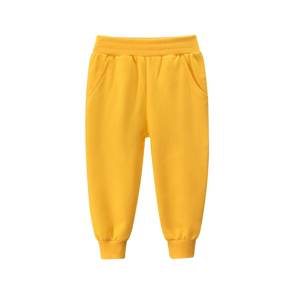 Winter Boys And Girls Solid Color Sports Pants Long Pants