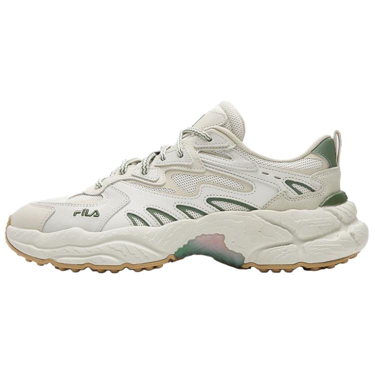 Новые мужские бежево-зеленые кроссовки FILA Fern с низкой посадкой и массивной подошвой F12M531141F-SB