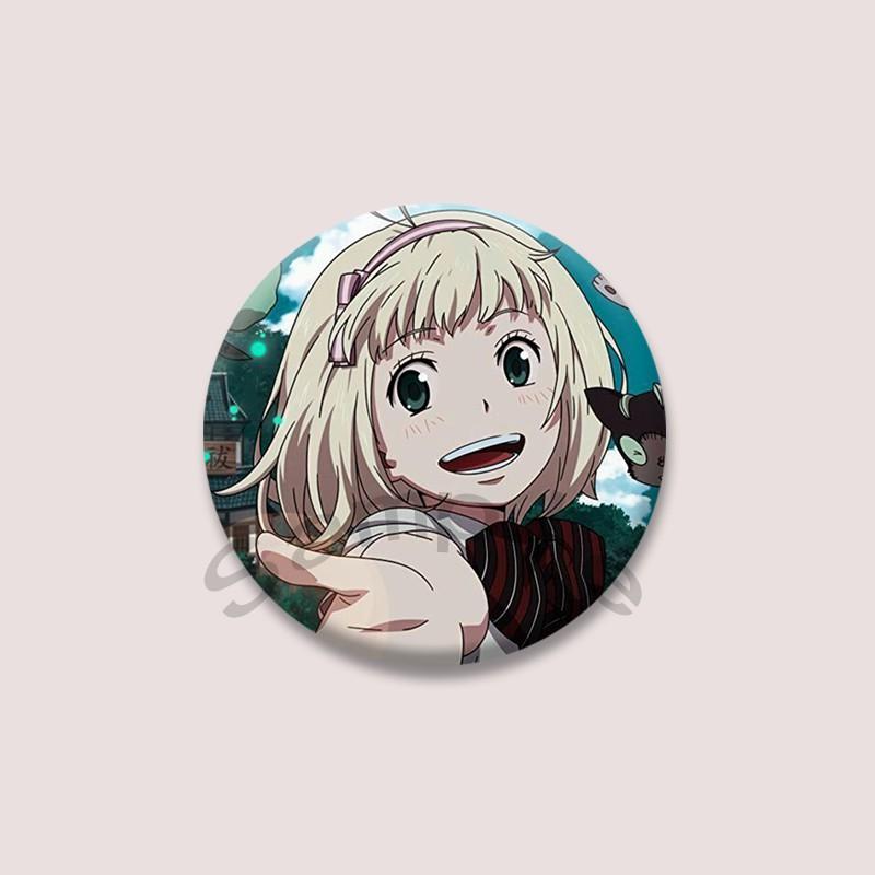 Creative Anime Blue Exorcist Brooch Pins Rin Okumura Mephisto Pheles Cartoon Badge Backpack Hat Clothes Jewelry Accessories Gift