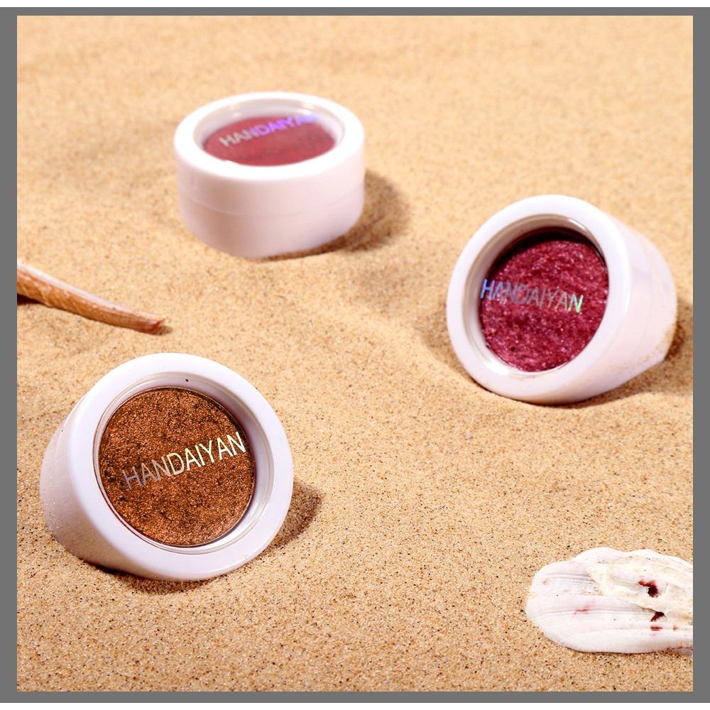 HANDAIYAN 12 цветов Поляризованные жемчужные легкие тени для век, кремовые монохромные тени для век с картофельным пюре, яркие кристальные цвета, тарелка для макияжа