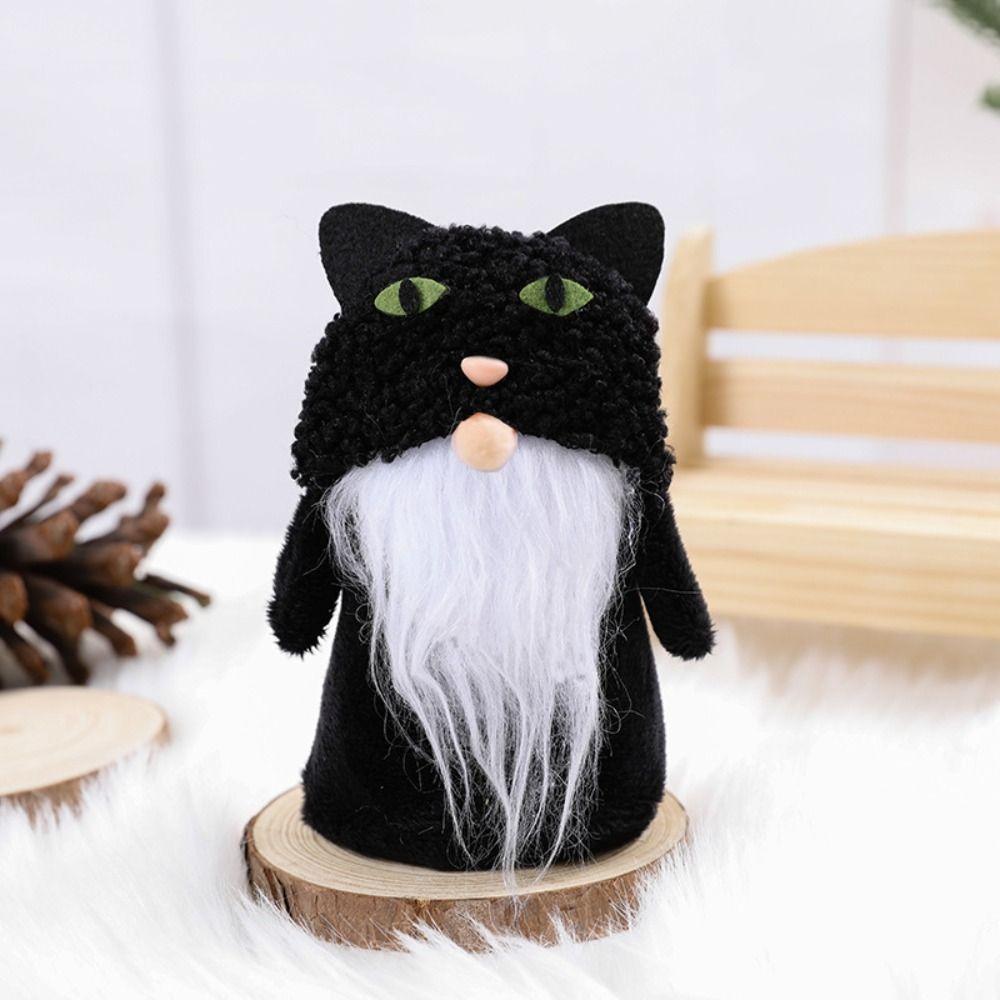 Cute Fall Gnome Figurines Fashion Creative Plush Ornaments Exquisite Pumpkin Black Cat Swedish Elf Dwarf Faceless Old Man Doll