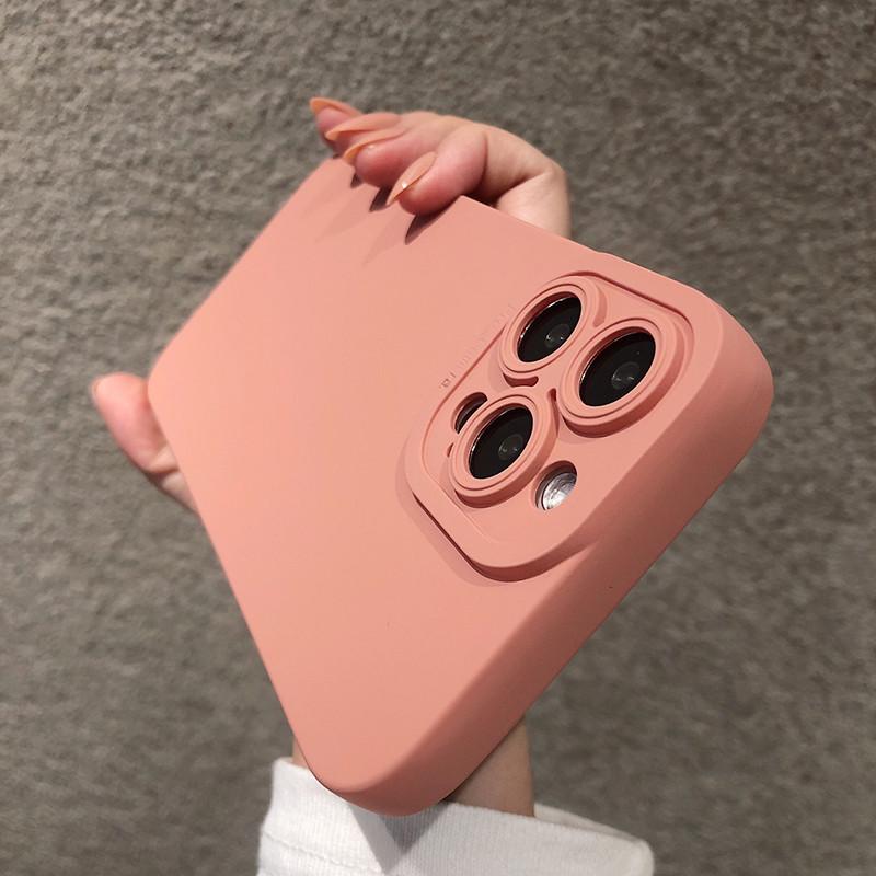 Matte Silicone Soft Phone Case For For Iphone16 13 14 1 12 11 Pro Max XR X XS 8 7 Plus Camera Lens Portector Back Cover