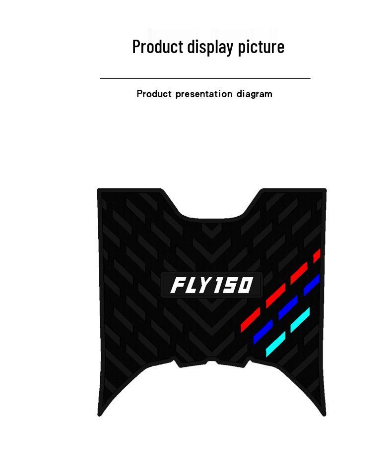 Qianjiang FLY150 Rubber Foot Pads: Three-Stripe, Waterproof, Non-Slip Pedal Accessories