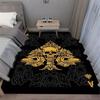 800 Grams Per Square Meter Crystal Velvet Carpet with Poker Card Pattern,Featuring Spades Design. This Non-Slip Mat Is Suitable for Living R
